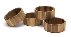 lipper international acacia set of 4 6 x 2.5 straight side bowls
