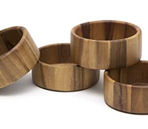 Lipper International Acacia Set of 4 6 x 2.5 Straight Side Bowls