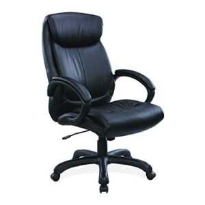 officesource sierra series high-back executive office chair, black
