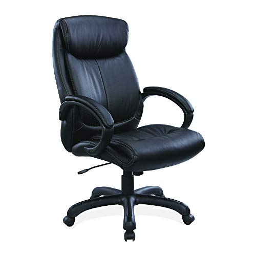 OfficeSource Sierra Series High-Back Executive Office Chair, Black