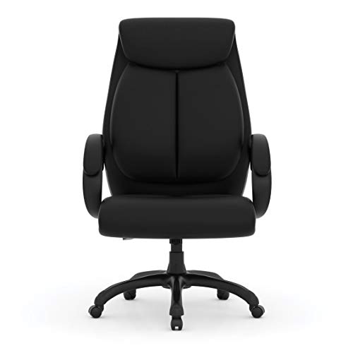 OfficeSource Sierra Series High-Back Executive Office Chair, Black