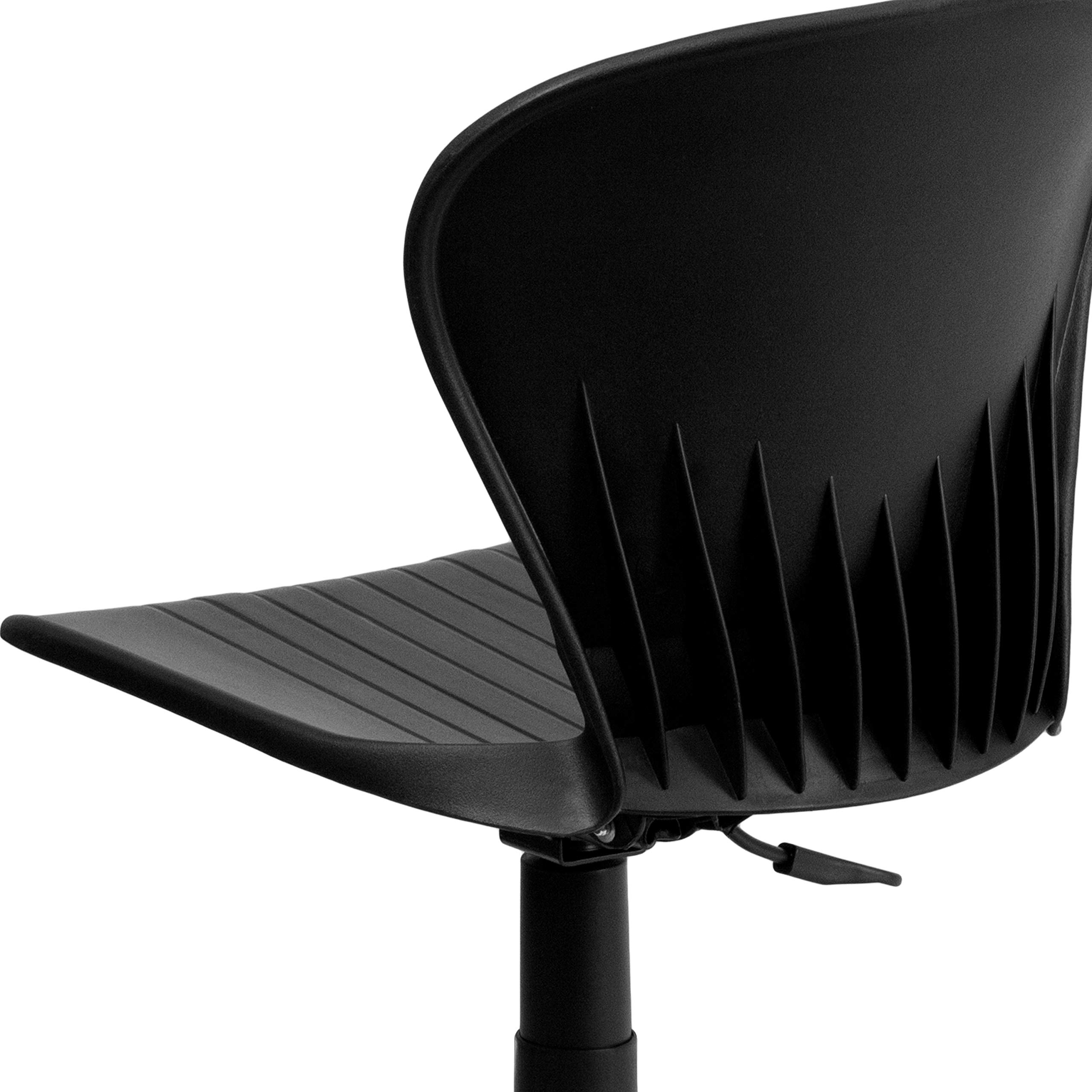 Flash Furniture Sorho Mid-Back Black Plastic Swivel Task Office Chair
