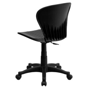 Flash Furniture Sorho Mid-Back Black Plastic Swivel Task Office Chair