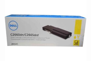dell 2k1vc yellow toner cartridge c2660dn/c2665dnf color laser printer