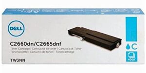 dell tw3nn cyan toner cartridge c2660dn/c2665dnf color laser printer