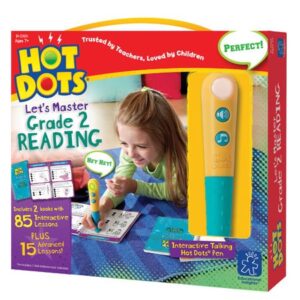 educational insights hot dots let's master 2nd grade reading set, interactive workbooks, 100 reading lessons, ages 7+