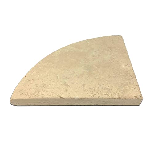 Premium Quality Durango Cream Filled and Honed Ivory Light Travertine Corner Shelf 9'' (1)