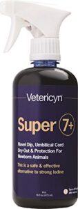 super 7+ newborn navel spray by vetericyn plus | umbilical cord dry-out solution - made in usa - 16-ounce