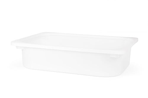 Ikea 800.892.39 TROFAST Storage Box, White; 16.5" x 11.75" x 4 ", Stackable, Compatible with Trofast Frames and Lids, Made of Polypropelene