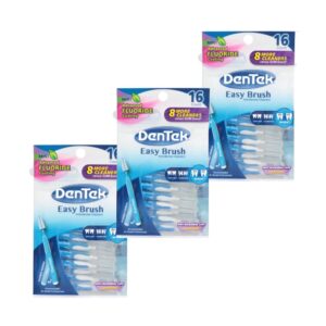 dentek 47701002582 wide brush 16 count, pack of 3