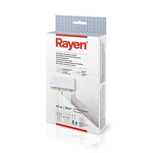 rayen 0039 2-line wall mounted drying rack, 16.4-feet, white