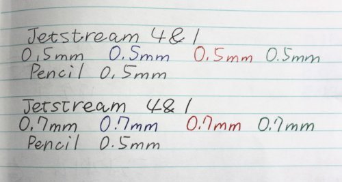 Uni-ball Jetstream 4&1 4 Color 0.5 Mm Ballpoint Multi Pen(msxe510005.24)+ 0.5 Mm Pencil(black Body) & 4colors Ink Pens Refills Value Set