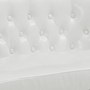 Modway Prospect Upholstered Contemporary Modern Loveseat In White Faux Leather