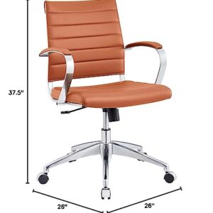 Modway Jive Office Chair, Mid Back, Terracotta