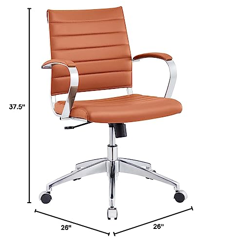 Modway Jive Office Chair, Mid Back, Terracotta