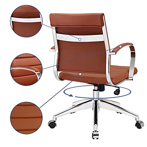 Modway Jive Office Chair, Mid Back, Terracotta