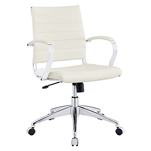 Modway Jive Office Chair, Mid Back, White