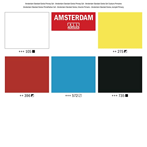 Amsterdam Standard Series acrylics primary set 5x 120 ml