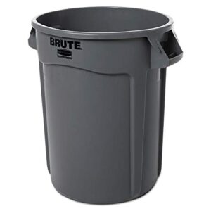 rubbermaid 2632 brute trash can, commercial-grade 32 gallon gray garbage can (ea)