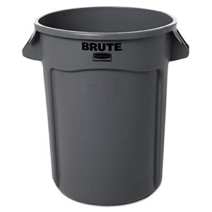 Rubbermaid 2632 Brute Trash Can, Commercial-Grade 32 gallon Gray Garbage Can (EA)