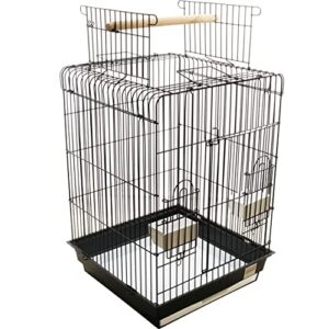 es 1818 pbk parrot cage by kings cages 18x18x27 bird cages toy toys cockatiel conure caique (black)
