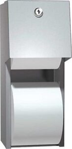 asi 10-0030 stainless steel double roll toilet paper tissue dispenser