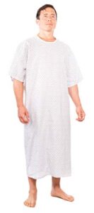 nobles health care stars print unisex hospital gowns - 3x / iv -pack of 2