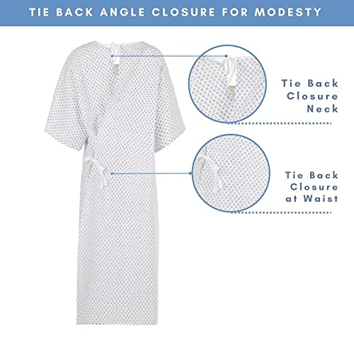 Nobles Health Care Stars Print Unisex Hospital Gowns - 3X / IV -Pack of 2