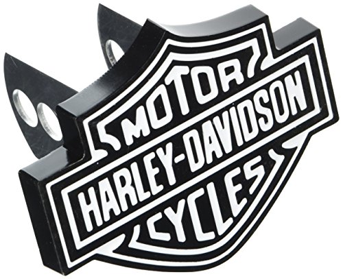 License Plate Shop Harley-Davidson Auto Hitch Plug Black & White Bar Shield -2287 by Plasticolor