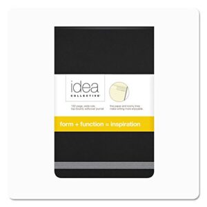 oxford idea collective top-bound mini softcover journal, 3-1/2" x 5-1/2", legal rule, black cover, 96 sheets (56885)