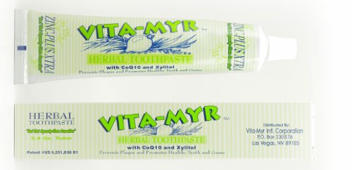 VITA-MYR Value Package 6 – 1 Tube 5.4 Oz Zinc+ Xtra Natural Toothpaste & 1-16 Oz Natural Mouthwash. Gluten Free. Vegan. No SLS, No Sugar, Fluoride, Alcohol or Saccharin