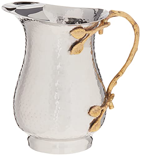 Elegance Golden Vine Pitcher, 1.5 quart, Silver/Gold