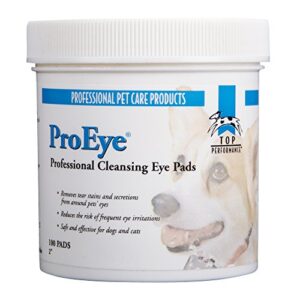 top performance proeye cleansing pads — safe and effective pads for cleaning around pets' eyes, 100-pack