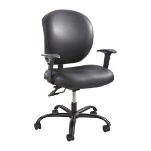 safco alday 24/7 task chair, black vinyl