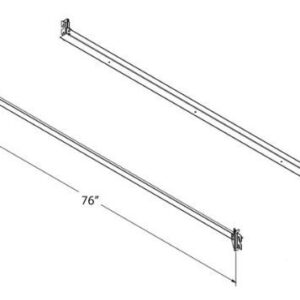 Steel Bed Side Rails with Hook-On Claws, 76" Long for Twin & Full Size Beds