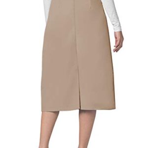 Adar Universal Scrub Skirts for Women - Mid-Calf Drawstring Scrub Skirt - 707 - Khaki - 12