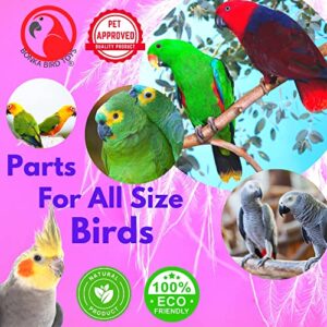 Bonka Bird Toys 1031 Pk4 Half Shell Coconuts Natural Forage Chewing Party Arts Craft Parrot Macaw African Grey