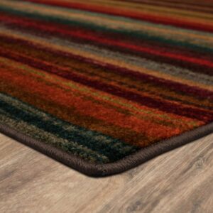 Mohawk Home Boho Stripe 2' x 8' Area Rug - Multicolor - Perfect for Living Room, Dining Room, Office