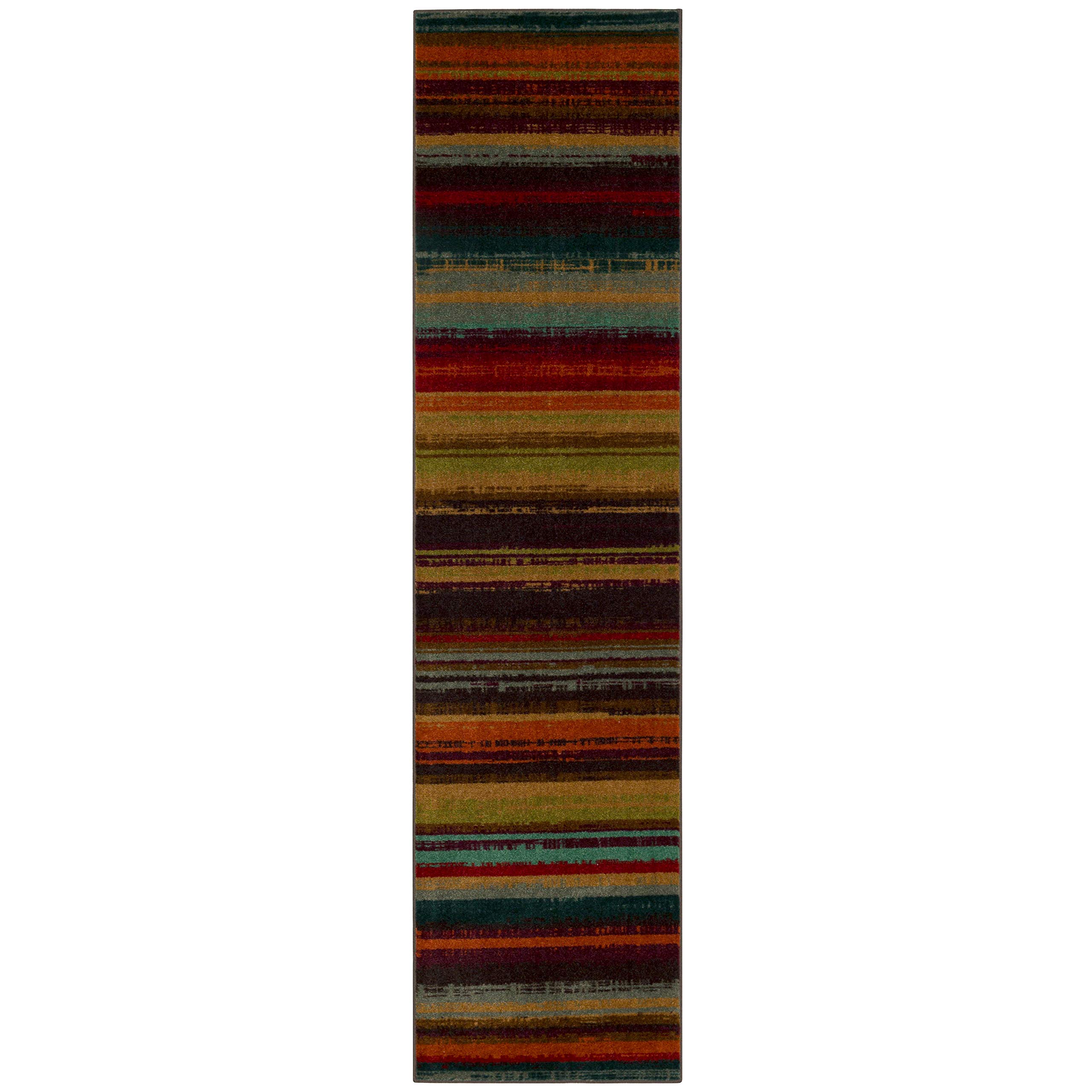 Mohawk Home Boho Stripe 2' x 8' Area Rug - Multicolor - Perfect for Living Room, Dining Room, Office