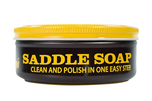 Fiebing's Saddle Soap 12oz - Yellow - Clean, Polish and Maintain Saddles, Shoes, Luggage, Handbags - Thoroughly Cleans & Restores Natural Preservative Leather Oils to Maintain Suppleness & Strength