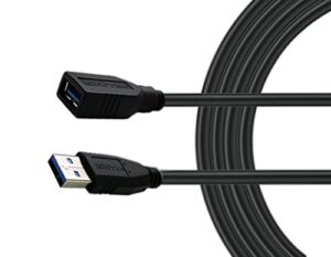 imbaprice usb 3.0 extender - 15 feet superspeed usb 3.0 a male to usb 3.0 a female extension cable (black)