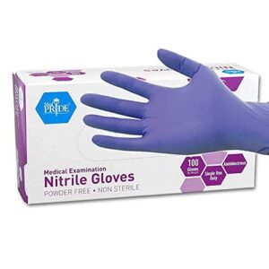 medpride powder-free nitrile exam gloves (small (pack of 100))