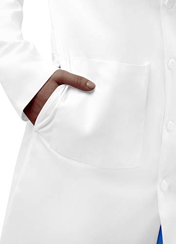 Adar Universal Unisex Lab Coats - Classic 39" Lab Coat - 803 - White - 34