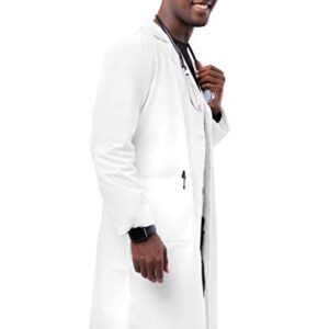 Adar Universal Unisex Lab Coats - Classic 39" Lab Coat - 803 - White - 34