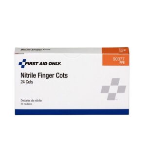 PhysiciansCare 90377 Nitrile Latex Free Finger Cots, Large (Box of 24)