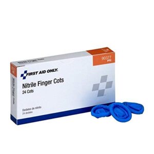 physicianscare 90377 nitrile latex free finger cots, large (box of 24)