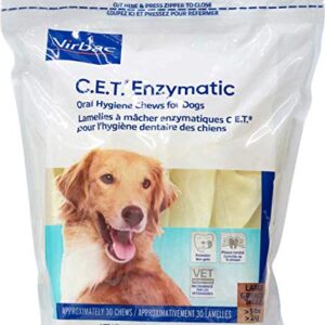 C.E.T. Enzymatic Oral Hygiene Chews for Large Dogs (51+ Pounds) - 90 (chews) by Virbac