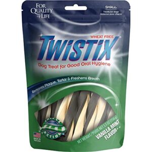 twistix 5.5-ounce original dental chew treats for dogs, small, vanilla mint flavor