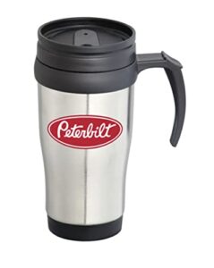 bda peterbilt trucks stainless steel 14oz. insulated travel tumbler mug w/handle