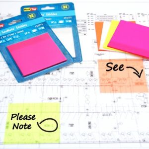 Redi-Tag SeeNote Stickies Transparent Sticky Notes, 50-Pack, 3 x 3 Inches, Clear (23775)